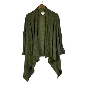 Anthropologie SHAE Oversized Draped Front Cardigan Sweater Olive Green XS S